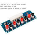 Pikkukuva 5 / 5: 2kpl 24-nastainen ATX Benchtop -sovitin Virtalähdelevy Tietokoneen ATX-virtalähdemoduuli Breakout-sovitin 12V 5V 3.3V