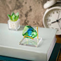 Miniatyrbilde 3 av 5: 4 stk. Akryl Displaystativ med Gull Metallarmer Display Sokkel med Akrylbase Dekorativt Gull