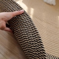Miniatyrbillede 4 af 5: Japansk vævet tæppe jute rundt gulvmåtte simpelt sofabord måtter soveværelse stue sofa F