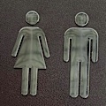 Miniatyrbild 5 av 5: Man&Woman WC Dekaler Toalettskyltar Toalett Skylt Plakett Silver