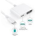 Miniatyrbillede 2 af 4: HDMI Adapter, HDMI Adapter til iPhone 1080p Lightning Digital AV Adapter, HDMI Synkroniser Skærm HDMI Stik til iPhone & iPad