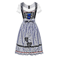 Pikkukuva 3 / 3: Perinteinen Dirndl Oktoberfest -asu Klassinen Alpen Fraulein Clubs Tarjoilijaasu Cosplay Carnival Fancy Juhlamekko 20167C XXL