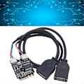 Miniatyrbillede 5 af 5: M.2 til USB Riserkort 480Mbps M.2 KEY A+E til Dobbelt Port USB2.0 Udvidelseskort med Riserkabel til W