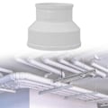 Miniatyrbillede 3 af 5: Kanalreduktion Luftkanaladapter PVC Fitting Luftstrømsrør Forstørrer Adapter til Hotel Ventilationssystem Nem at Installere Utility