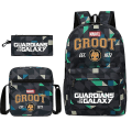 Miniatyrbilde 1 av 5: Guardians Of The Galaxy 3 stk/sett Bcakpacks Tegneserie Barn Gutter Jenter Skolevesker Lette studenter Vanntett Kapasitet Mochilas style 30