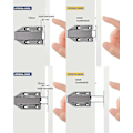 Miniatyrbillede 5 af 5: 4 Stk. Push Open Skabsdør Skab Magnet Lukker Til Skuffe Magnetisk Låsesystem Lås Push Dør Dæmper Sort