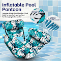 Miniatyrbild 3 av 5: Pool Flytstolar Vuxen, Uppblåsbar Pool Lounge, Växtmönstrad Flytande Matta Hängmatta, Uppblåsbar Vattenstol