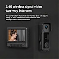 Miniatyrbild 1 av 5: X6 Smart Video Dörrklocka för Hemmabruk med 4,3-tums Skärm, Trådlös Videointercom, Infraröd