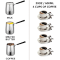 Miniatyrbillede 2 af 5: Rustfrit Stål Smør- og Kaffevvarmer, Tyrkisk Kaffekande, Mini Smeltedigel til Smør og Mælkekande
