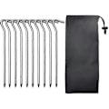 Miniatyrbilde 1 av 5: Teltplugger, plugger teltplugger, med oppbevaringspose, 10 stk teltplugger, aluminium teltplugger, 18cm