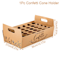 Miniatyrbillede 1 af 3: Bryllup Kraft papirbakke Konfetti kegle Stand Box Bakke til bryllup dekoration Blomster konfetti kegler Rustik bryllup papirholder confetti box22