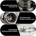 Miniatyrbilde 4 av 4: 1 stk. Auto Polert Turbo Nøkkelring, Ring Roterende Nøkkelring DIY Små Leker, for Bilnøkkeldekorasjon (Svart)
