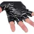 Miniatyrbillede 4 af 5: Mænd Pu læderhandsker Steampunk Gothic Half Finger Krog-loop vanter