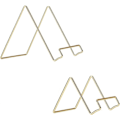 Miniatyrbillede 1 af 4: 2 stk. Jern Display Stand, Dekorativ Kunst Display Stand, Guld Lille Jern Staffeli Pladeholder, Tablet Telefonholder, Foto Display Stand