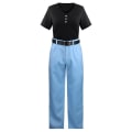 Miniatyrbild 3 av 4: Anime Wonder Egg Priority Kawai Rika Cosplay Kostym Gul Gradient Peruk med kappa Skjorta Byxor Outfits Julfest Kläder Costumes with wigs M