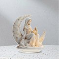 Miniatyrbild 4 av 5: 2D Månfe Staty Akryl Ängel Skulptur med Bas för Bokhylla Skåp