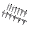 Miniatyrbillede 2 af 4: 13 stk/sæt 16 18 20 22mm Karbidspids Tct Bor Bits Hulsav Sæt Rustfrit Stål