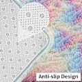 Pikkukuva 2 / 5: Tflycq Fluffy Area -matot, 3x5 jalkaa sateenkaarimatto, ultrapehmeä sisäkäyttöön tarkoitettu moderni pehmomatot olohuoneeseen makuuhuoneeseen lastenhuoneeseen lastenhuoneen kodin sisustus, päivitys