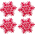 Miniatyrbilde 1 av 5: Jule Snowflake Design Brikker Filt Koppmatter Vin Te Kaffe Matter, Dekorasjon For Julebord Høytid