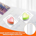 Miniatyrbillede 2 af 5: 150 stk. Voks Smeltebeholder 39 ml Plastik Voks Smeltesæt til Voks Smelter Klar Voks Flip Top, Tom Lys Smelte, Hjerteform