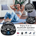Miniatyrbillede 4 af 5: CD-afspiller Multifunktionel Bærbar Bluetooth CD-afspiller Radio EU-stik
