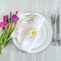 Miniatyrbilde 3 av 5: 12 Pakning Hul Blomst Legering Serviettringer for Bryllup, Fest, Bankett, Jul, Delikat Dekor (Gull)
