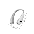 Miniatyrbilde 4 av 4: 1 stk, Bærbar nakkefifte, Håndfri bladløs vifte, Batteridrevet bærbar personlig vifte, Bladløs, Oppladbar, Hodetelefondesign, Gave til kvinner og menn