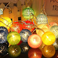 Miniatyrbillede 3 af 4: 10led Rattan Ball String Light Fairy Dekorativ Lampe Til Jul Bryllupsfest Beige