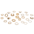 Miniatyrbild 1 av 5: 25 st Pärl-mikroinkrusterade Diamant Hålmönster Ring Geometrisk Gotisk Ring