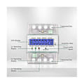 Miniatyrbild 4 av 5: Elmätare 3-fas 4-ledare, effektmätare DIN-skena med LCD-display, digital elmätare