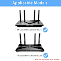 Miniatyrbillede 2 af 5: 1 Pakke Akryl Vægmonteringsbeslag Kompatibel Med TP-Link WiFi 6 Router AX1800 (Archer AX21) / AX3000 (Archer AX50), Transparent