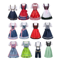 Miniatyrbillede 1 af 4: Nye Halloween-karnevalskostumer Tyske Oktoberfest-kostumer Delte seler dragt bayersk dametøj S red blue
