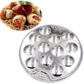 Miniatyrbillede 5 af 5: Snegletallerken Escargot Rustfrit Stål Fortykket Sneglefade 12 Rum Huller Tang Sæt Madtallerken