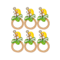 Miniatyrbillede 1 af 5: Citron Frugt Servietring H Citron Vinstok Blad Servietring Le Servietring Til Middag