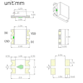 Miniatyrbillede 5 af 5: 200 stk. WS2812 2020 LED-chip 4-ben Mini Hvid PCB Adresserbar Digital RGB Fuld Farve LED-chip DC5V fo