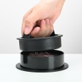 Miniatyrbillede 3 af 5: Bbq Hamburger Maker Hamburger Press Rund Form Nonstick Kokkeletter Hamburger Kød Oksekød Grill Burger Press Patty Maker Form Box and 100 Papers