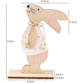 Miniatyrbillede 2 af 5: Påskepynt, Påskeharepynt, 3 stk. Træ Påskehare Påskepynt