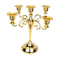Miniatyrbilde 1 av 5: Lysestake for Søylelys Kandelaber Lysestake 5 Lys Sink Legering 5 Armer Lysestake for Borddekorasjon Eventmiddag