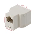Miniatyrbilde 5 av 5: RJ45 CAT5 CAT5E Nettverk Ethernet 1 til 2 Koblingsadapter