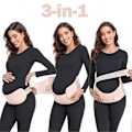 Miniatyrbilde 5 av 5: 3 i 1 Justerbart Graviditetsbelte Pustende Mage- og Ryggstøtte Abdominal Binder Shapewear