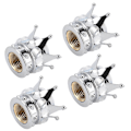 Miniatyrbillede 3 af 5: 4 stk. Dæk Hjul Ventil Stilke Dæksler Krone Diamant Stil Universal til Biler Lastbiler Cykler Whi