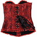 Pikkukuva 2 / 3: Tflycq Sexy Corsets Mekot naisille Plus Size -asu Overbust Burlesque korsetti ja minihame Set Tutu Corselet dark red 4XL