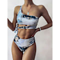 Miniatyrbild 1 av 5: Push Up Bikinis Sexig Baddräkt för Kvinnor Hög Midja Badkläder Kvinnor Baddräkt Strandkläder 6378-1