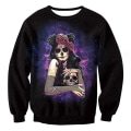 Miniatyrbilde 1 av 3: Halloween-gensere for kvinner Spooky Season Langermede skjorter med rund hals Topper Casual Pullover style 8 XL