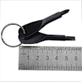Miniatyrbilde 2 av 5: 2023 - Mini Multifunksjonell Skrutrekker Rustfritt Stål Skiftenøkkelform Skrutrekker Slisset Skrutrekker Nøkkelring (ShiKai)