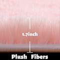 Miniatyrbillede 3 af 5: Tflycq Blush Rundt tæppe til soveværelse,fluffy Circle Tæppe 4'x4' til børneværelse,loddet tæppe til teenagepiger værelse,shaggy cirkulært tæppe til børneværelse,fuzzy P