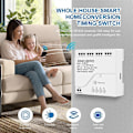 Pikkukuva 4 / 5: 4-kanavainen Zigbee Älykäs Valokytkinmoduuli AC 85-250V RF433 Vastaanota 10A Releet Toimii Alexa Assistantin, Tuya Smart Lifen kanssa