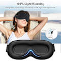 Miniatyrbillede 2 af 5: 3D Sovemaske til Sidesovere, 100% Lysblokering, Memory Foam Øjenmaske til Mænd og Kvinder, Rejse, Sort