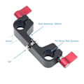 Miniatyrbillede 2 af 5: 1/4 tomme DSLR Rod Clamp Monteringsadapter til 15 mm Rail Rod System SLR 5D2 5D3 600D Kamera DV Video F