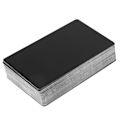 Miniatyrbillede 3 af 5: 100 STK Sort Aluminium Legering Kort Gravering Metal Visitkort Blankt 0,2 mm Tykkelse